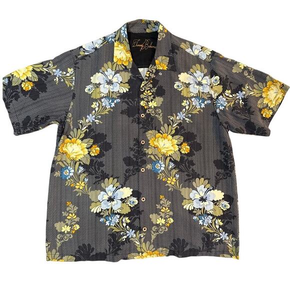 Tommy Bahama 100% Silk Mens Hawaiian Button Up Shirt Size XL Vacation Casual - Picture 1 of 8